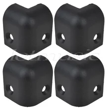 4 шт. черный Жесткий пластиковый усилитель для гитары динамик шкаф Угловые протекторы S