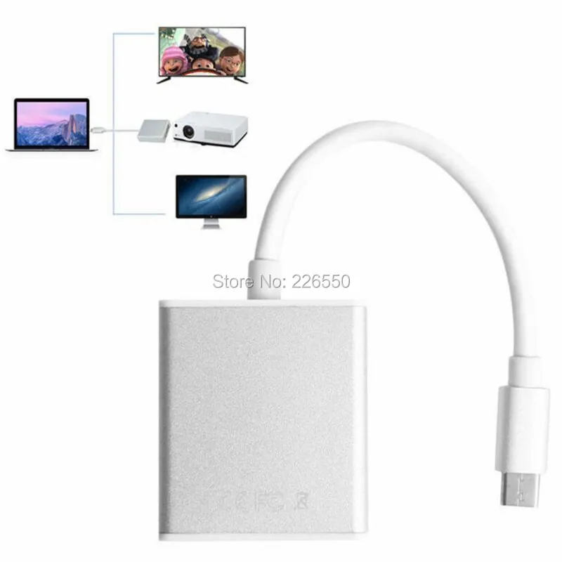 USB-C type C USB 3,1 на DVI 24 5 Pin 1080 P адаптер конвертер Соединительный кабель type-C на DVI для Macbook Pro Chrombook 4 K HDTV