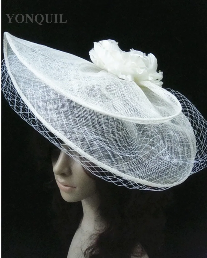 

2018 Vintage Big derby royal sinamy fascinatos hat headbands Flower headwear bridal hair accessories party wedding hats FS70