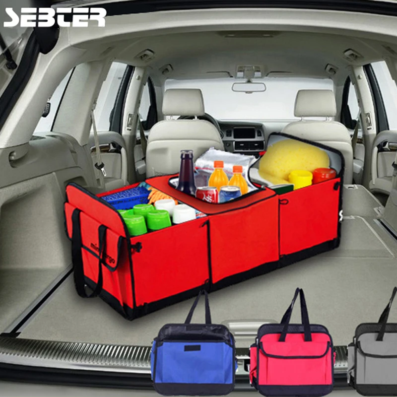 SEBTER Automobile foldable car storage box car seat organizer mesh in