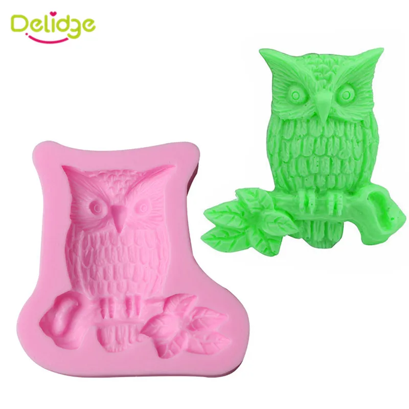 

Delidge 1PC Cute Owl Shape Silicone Fondant Mold 3D Cake Confectionery Candy Mold DIY Wedding Cake Decorating Baking Tools