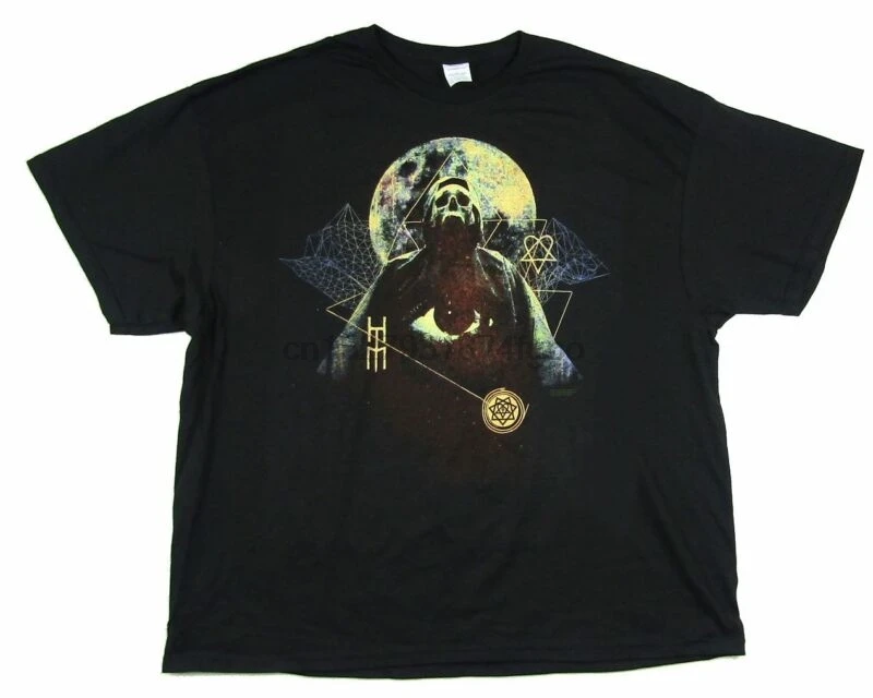 

HIM H.I.M. Skeleton Heartagram World Tour Black T Shirt New NOS