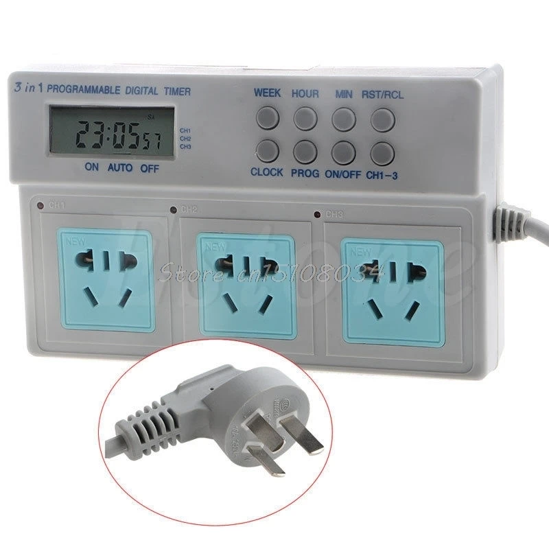 Goede AU Plug Highpower Microcomputercontrole 3in1 Programmeerbare Digitale Timer Socket S08 Drop schip