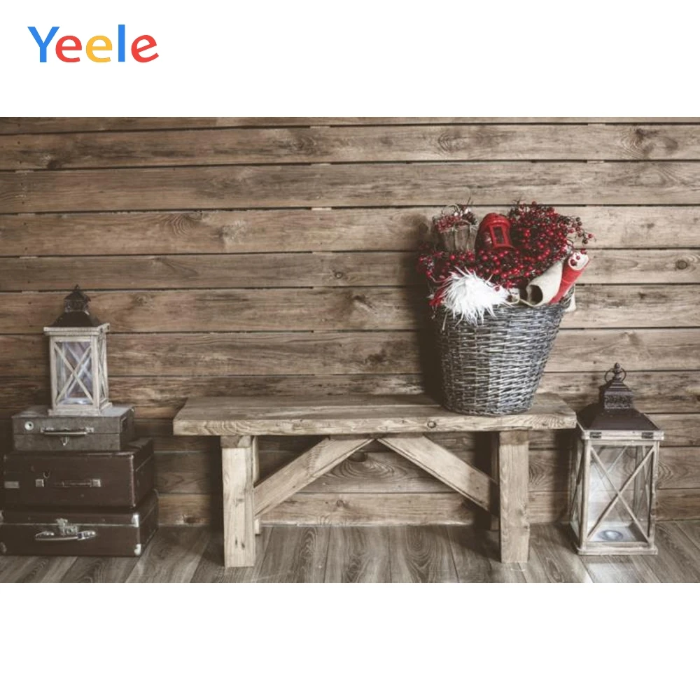 

Yeele Wooden Board Bench Suitcase Lamp Basket Photography Backgrounds Customized Photographic Backdrops For Photo Studio