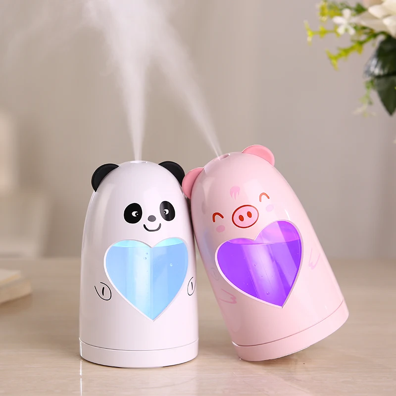 

GRTCO Mini USB Cute Air Humidifier Silent Ultrasonic Diffuser Mist Maker Colorful Changing LED Night Light for Home Office Car