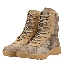 Джунгли Camo кроссовки сапоги с узором питона армейские тактические ботинки походная мотоциклетная обувь на молнии дышащая