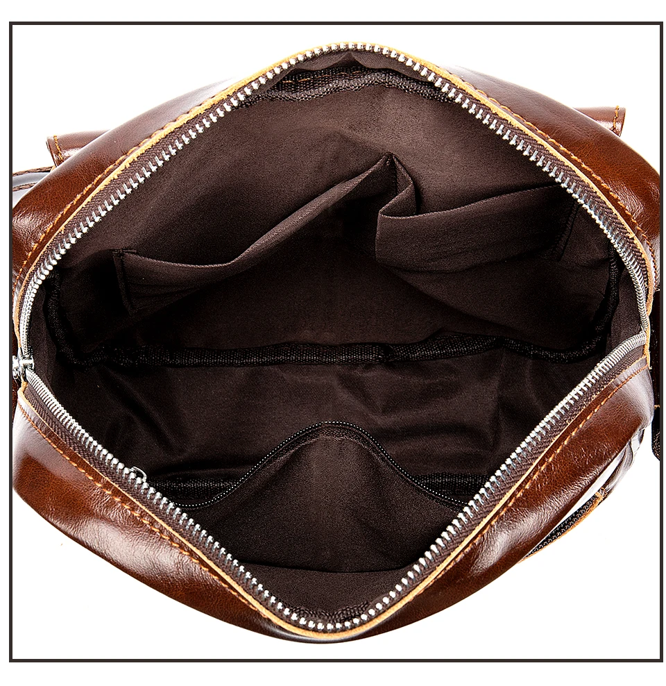 Men 's Shoulder Bags Genuine leather Male Flap Crossbody Bag for Men Vintage Pockets Ipad Phone Messenger Handbags 7