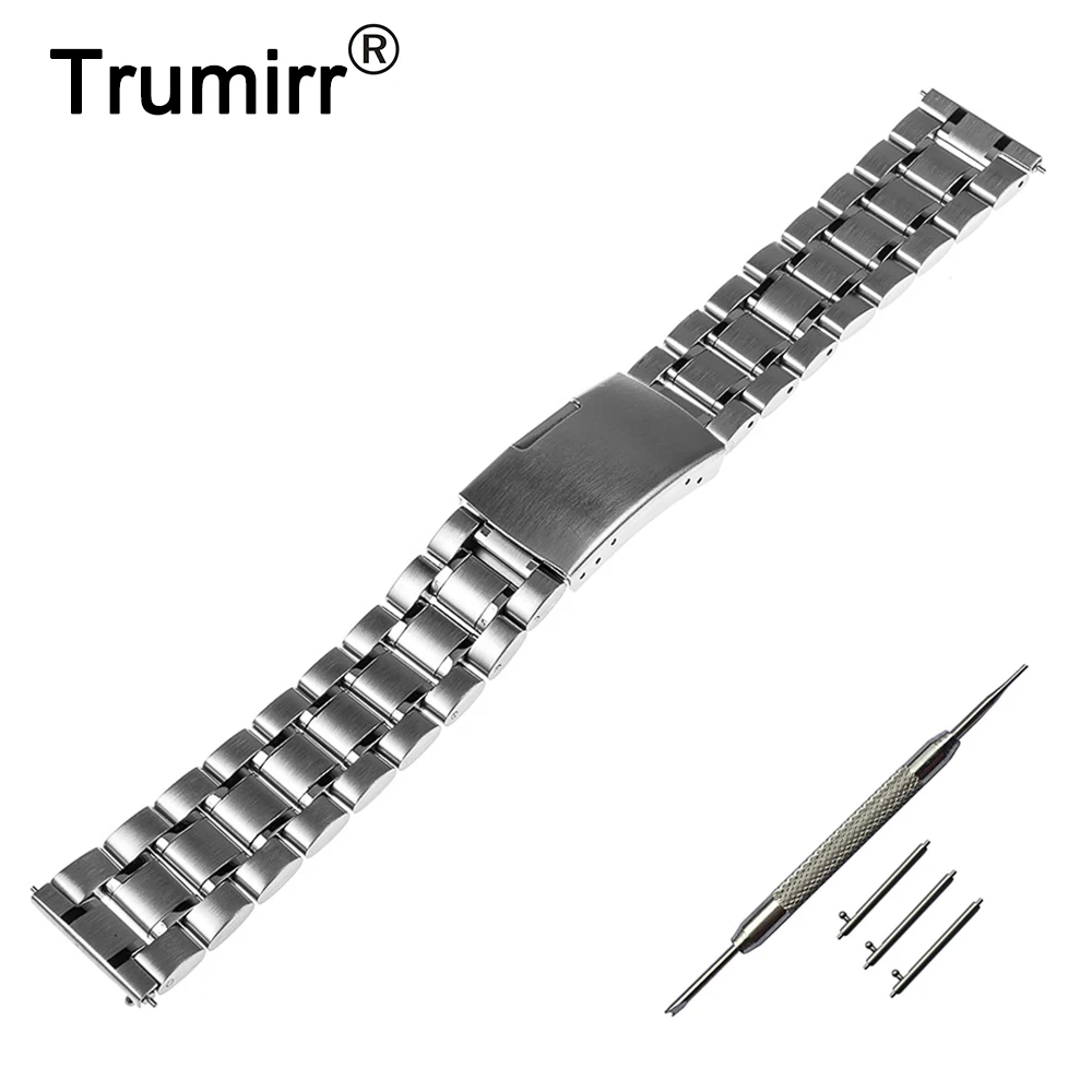 Stainless Steel Watch Band with Quick Release Spring Bar for Pebble Time Round 20mm Bradley Timepiece Replacement Strap Bracelet | Наручные