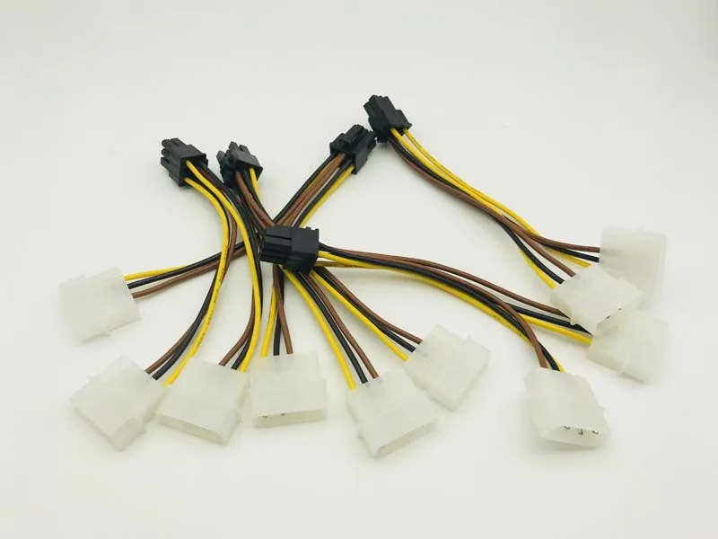 5 шт. PCI E 6 контактный разъем на Molex 4pin x2 сплиттер SATA кабель питания Express