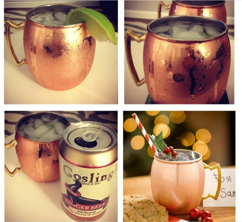 4 шт. бесплатная доставка Медная кружка/чашка 18 унций набор из 4|moscow mule copper|moscow