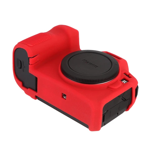 Лучшее качество резиновый силиконовый чехол защитная рамка для Canon EOS R camera Soft EOSR - Цвет: Textured Red