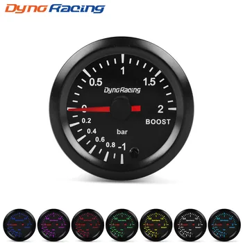

Dynoracing 2" 52mm 7 Colors -1-2 Bar Turbo Boost Gauge With High Speed Stepper Motor Boost Sensor Car Meter BX101487