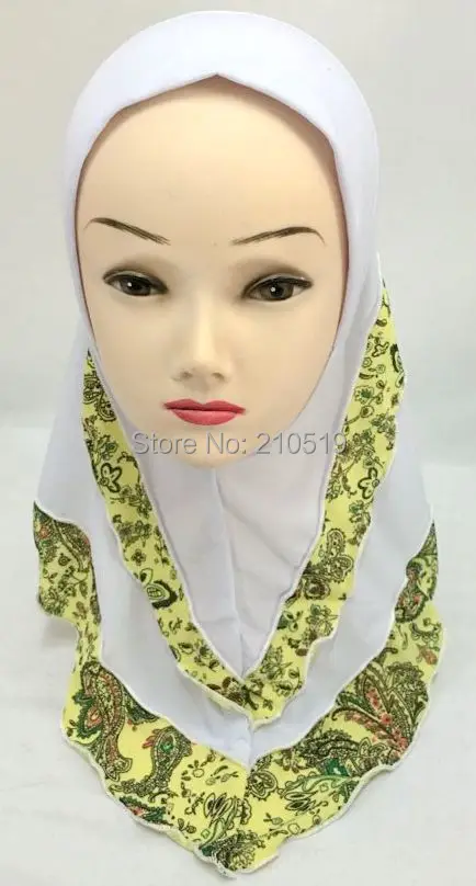 20 шт./пакет красивый арабский дизайн Детская кепка хиджаб шарфы для детей