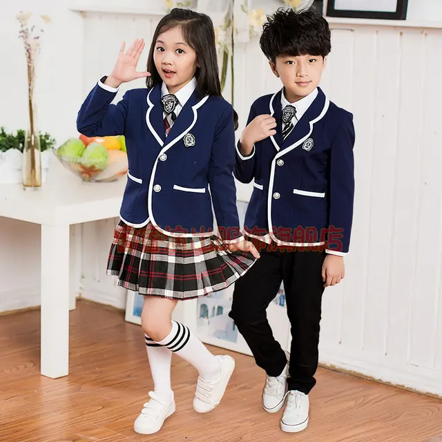 Children's Kit school uniform clothing and long sleeved chorus of