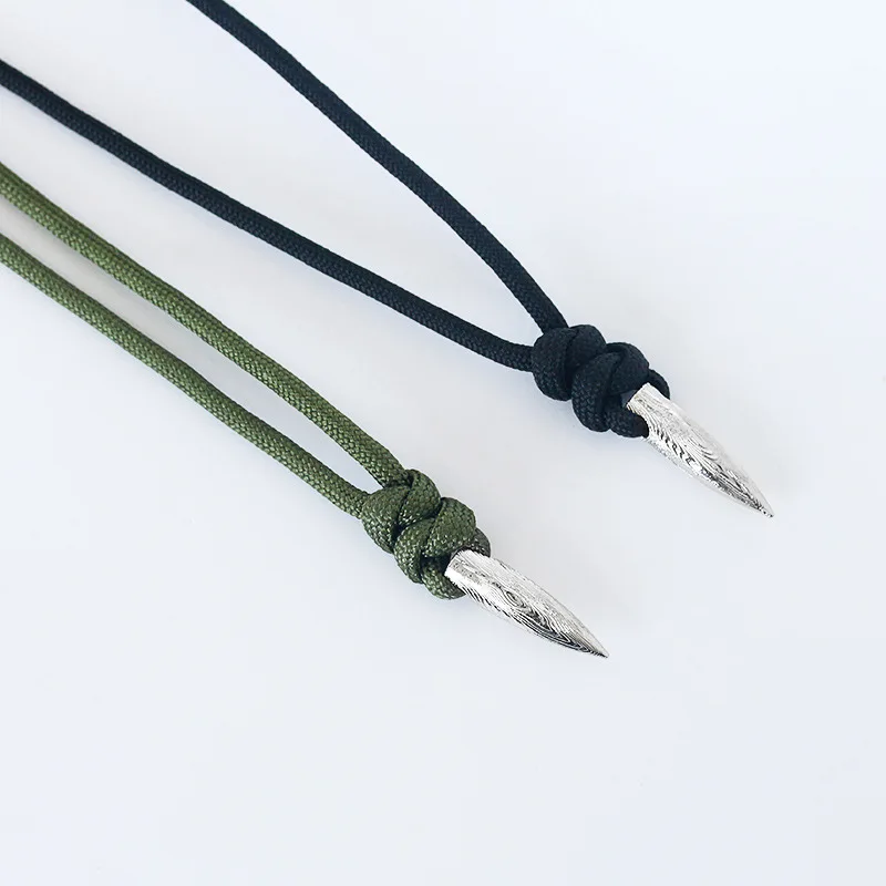 

Big & Small Size Alloy Bullet Pendant Black Green Rope Soldier Necklace for Men