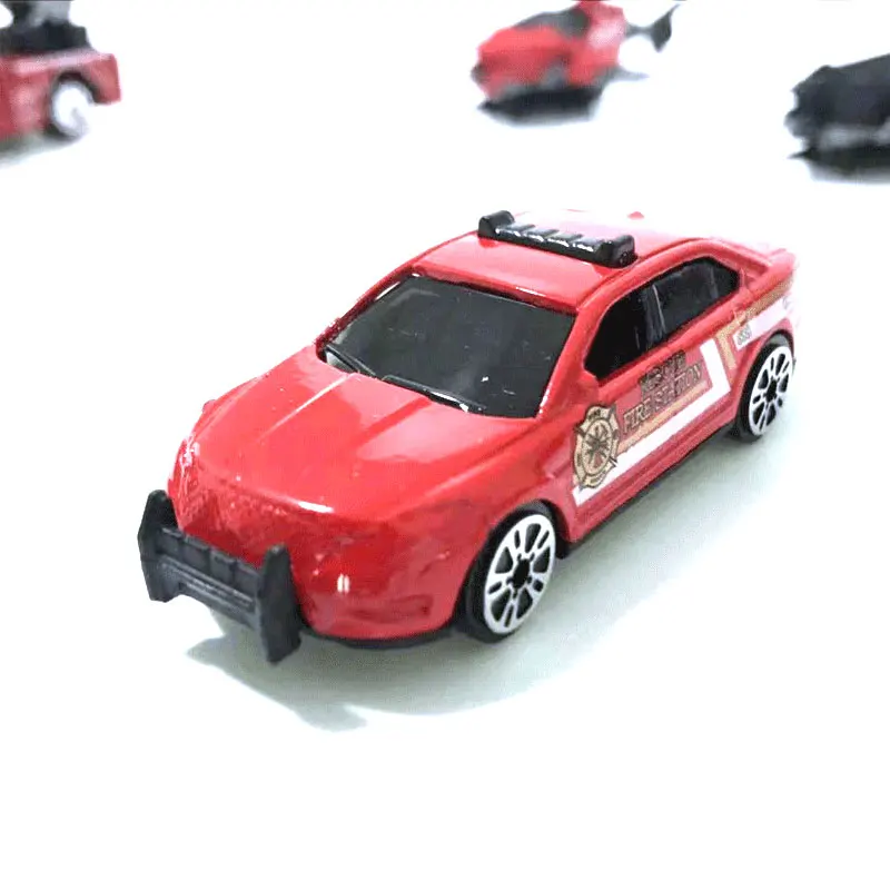 

6PCS/Set Mini Diecast Police Car Fire Engine Ambulance Armored Vehicle Model Metal toy Car Toy Model Alloy Toy Car Boys' Gifts