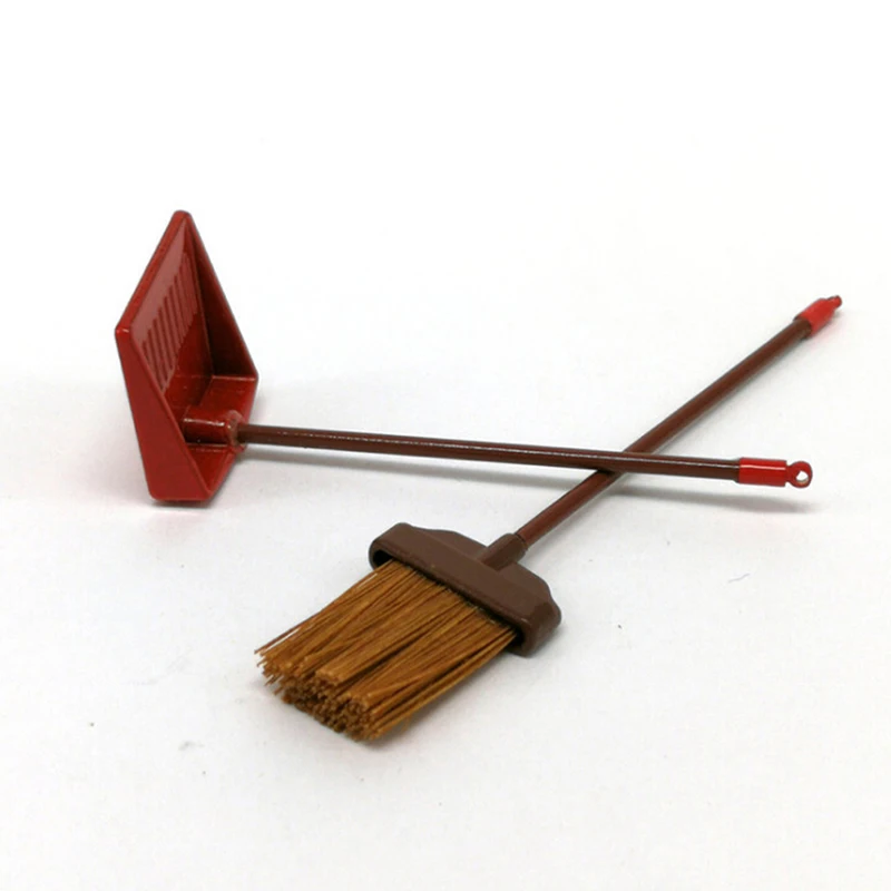 2pcs/set Pretend Play Furniture Toys Dollhouse Cleaning Tool Kits 1:12 Doll House Miniature Broom Dustpan Set Classic Toys 2pcs/set Pretend Play Furniture Toys Dollhouse Cleaning Tool Kits 1:12 Doll House Miniature Broom Dustpan Set Classic Toys