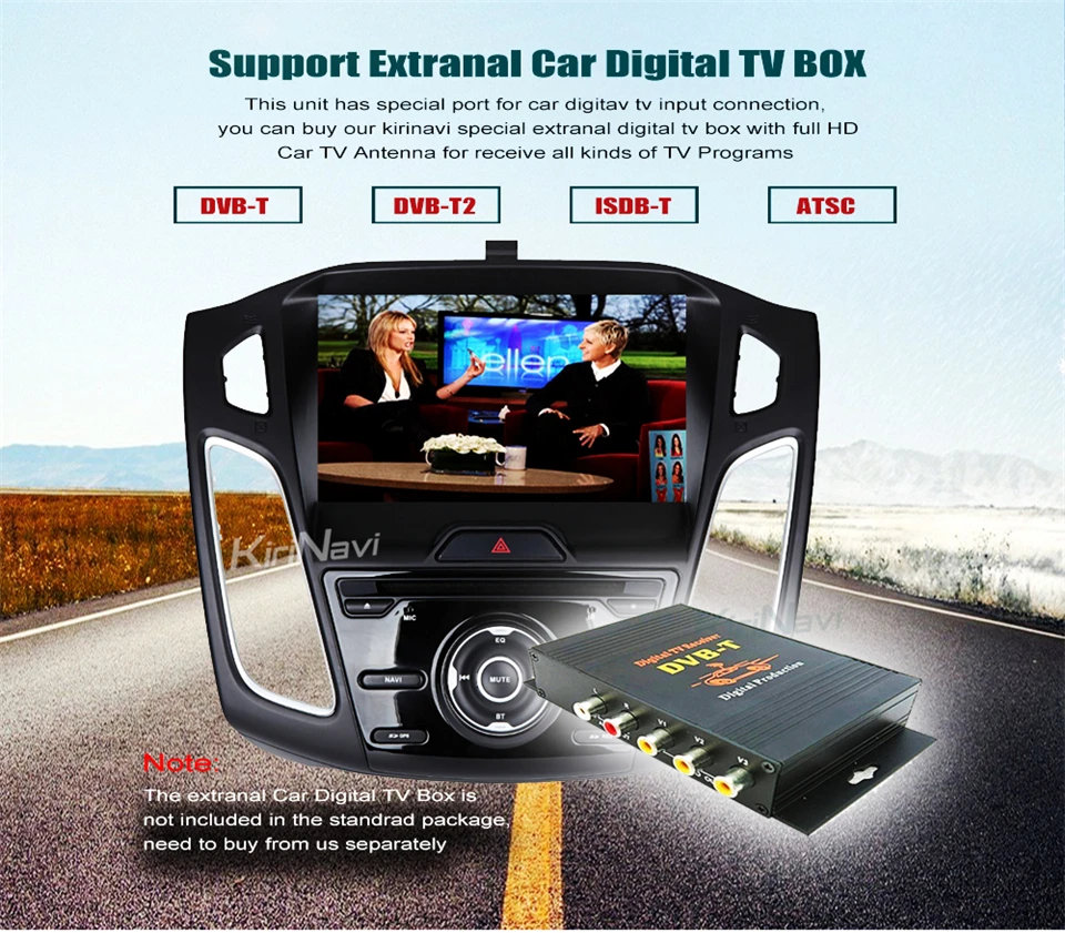 Excellent KiriNavi Octa core 4G LET android 7 car autoradio for ford focus navigation 2015 - 2017 support 4K Video 4G 9