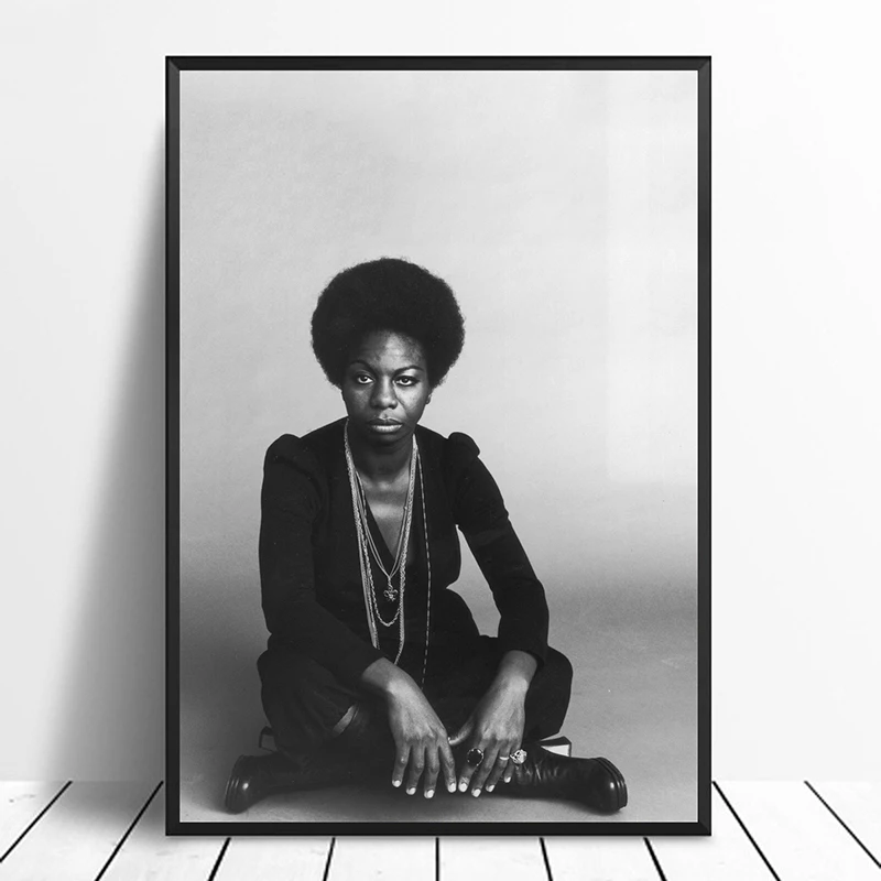 Nina Simone Singer музыкальный плакат хип-хоп RapPrint музыкальная группа звезда Плакат настенная живопись комната Домашний Декор печать на холсте