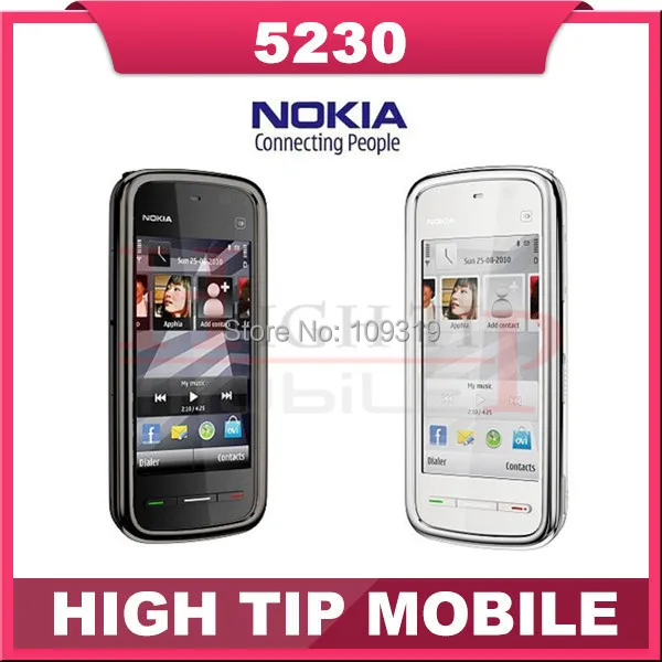 Original NOKIA 5230 phone Unlocked Quad band 2 0MP camera GPS phone 3 2 Screen FM