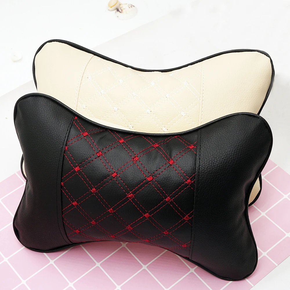 

Safety Car Seat Neck Pillow Protection Auto Embroidere Headrest Support Rest Cushion Breathe Comfortable PillowPad Universal Car