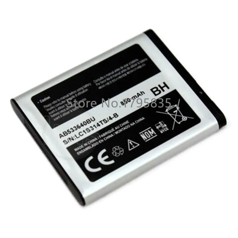 original replacement battery for samsung gt c3050 gt c3050c gt c3053 gt s7350c gt s8300 s7350 sgh 2040 880mah ab533640bu