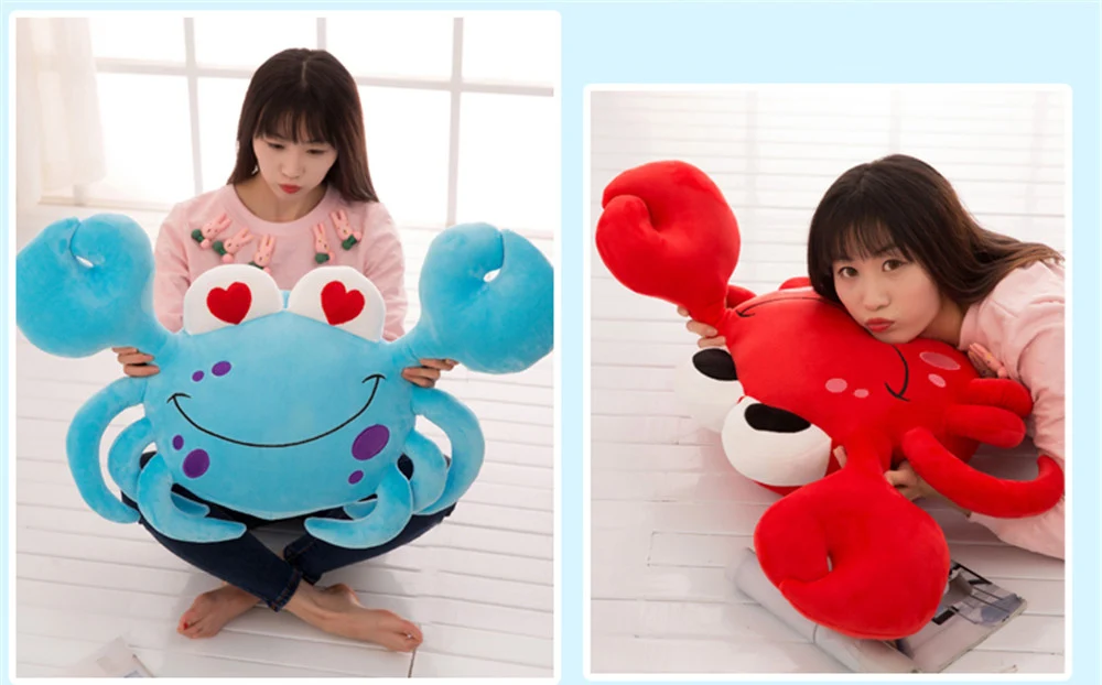 Fancytrader Plush Crab Toys Big Soft Stuffed Animals Crab Pillow Doll for Kids Gifts 80cm21