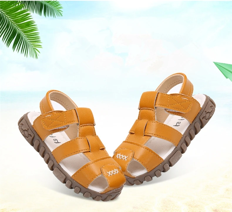 Обувь для мальчиков лето Сандалии для девочек детские пляжные сандалии для Обувь для мальчиков детей Обувь с закрытым носом детские