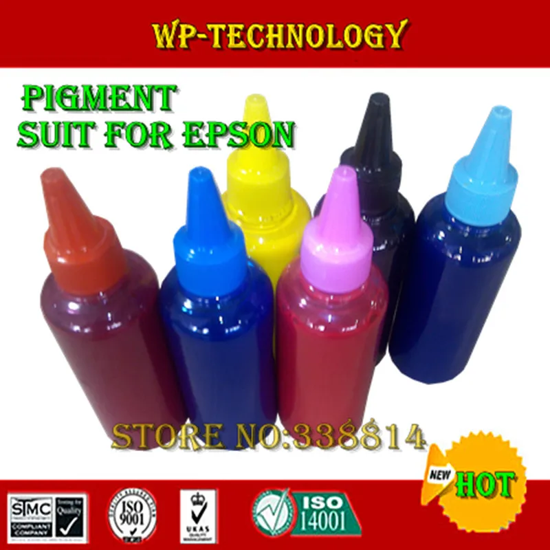 

[6color Pigment]Compatible pigment refill ink specialized suit for EPSON 6 color printer ,High quality, BK C M Y LC LM.