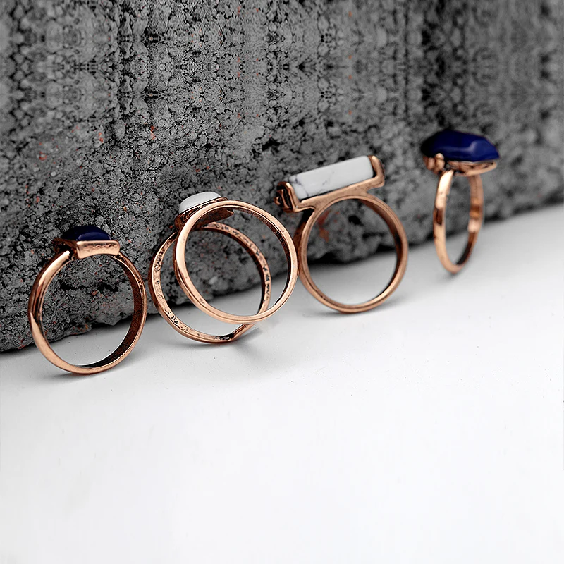 2017 Модные кольца для укладки винтажные Женские Горячие Стильные каменные бусины