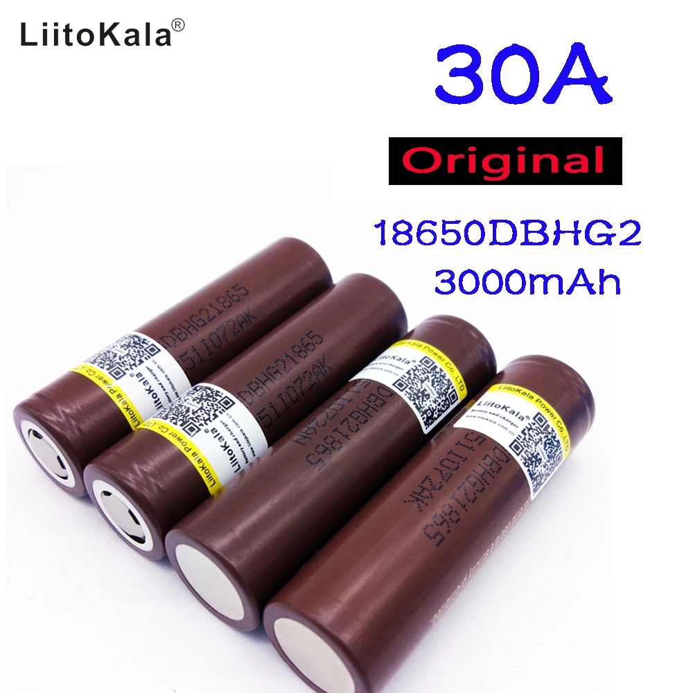 Liitokala для HG2 18650 3000 mah 3000 hg2 3,6 v 30 dedicada a la descarga bateria cigarrillo electroni