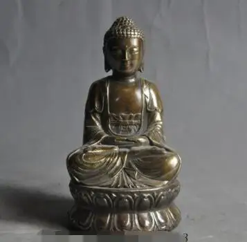 

S1273 tibet buddhism fane bronze joss sakyamuni Shakyamuni Tathagata Buddha statue