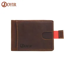 Joyir Пояса из натуральной кожи держатель для карт тонкий противоугонные RFID кошелек Малый Бизнес держатель для карт металлический зажим для денег Горячая и 52