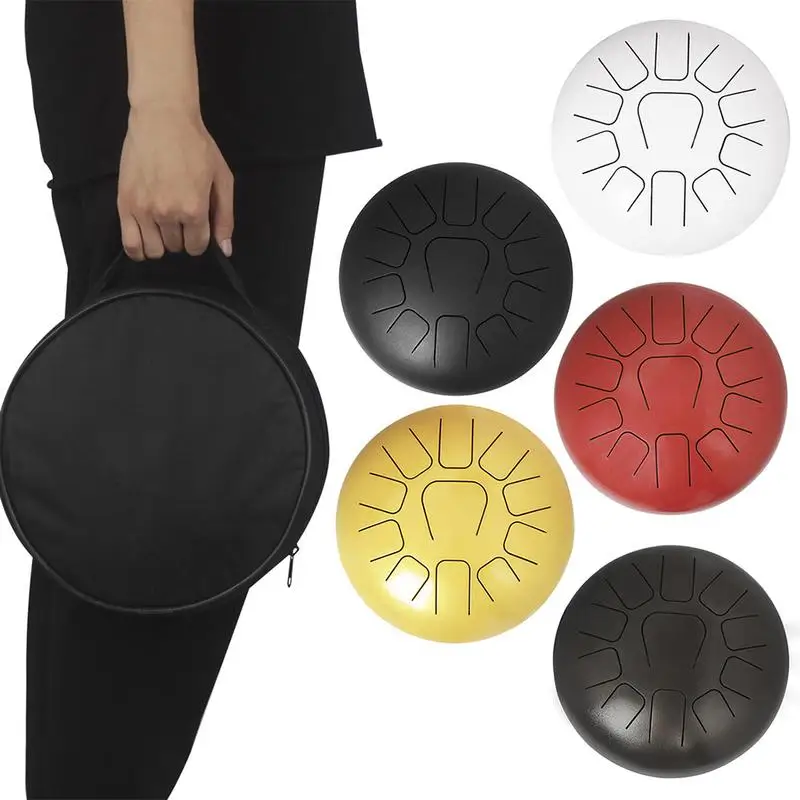 

MEIBEITE Creative 12 Inch 11 Tone Steel Tongue Drum Set Water-Based Paint Surface Drum Music Instrument For Children Learning