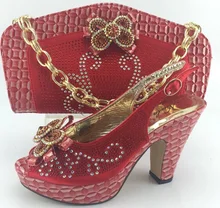 Italy Shoe And Bag Set To Matching African Shoes With Bags Set Women Heels Italian Shoe With Matching Bag For Party ME3313