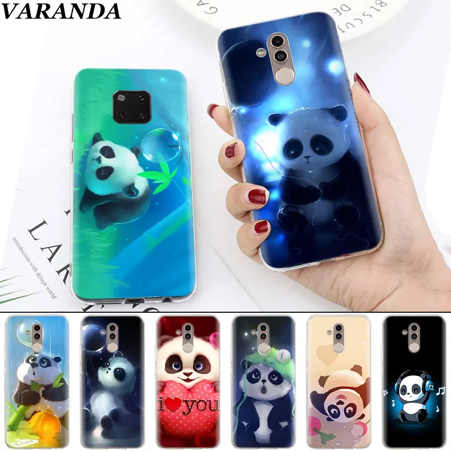 

kawaii little Panda Style Bird Crane Soft Cases for Huawei Mate 10 20 Pro Mate 20 Lite P20 P30 Lite P Smart Plus Case Coque