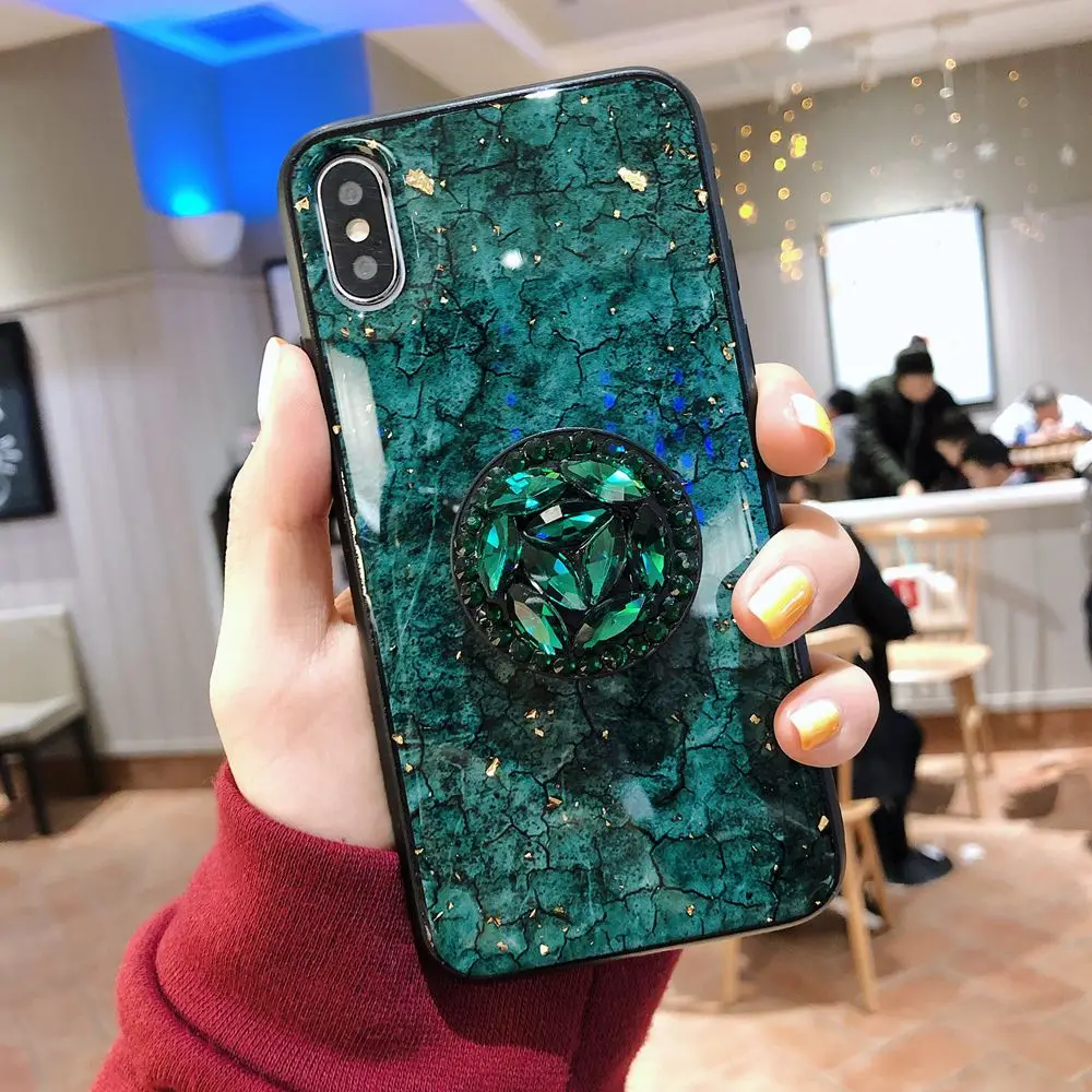 Чехол для телефона s для iPhone 11pro max, чехол, роскошный мраморный Блестящий держатель, чехол для iPhone XR XS max X 6 6S 7 8 Plus 8 Plus 6splus, чехол