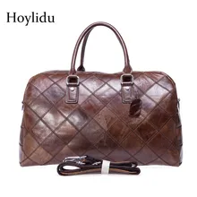 Из натуральной коровьей кожи мужские дорожные сумки Мода Винтаж большой Ёмкость водостойкая большой Чемодан сумка для путешествий Duffle