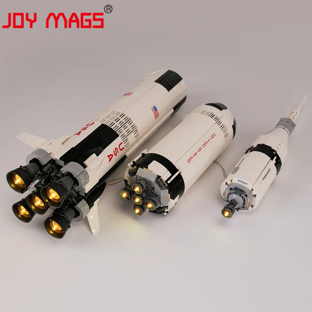 

JOY MAGS Only Led Light Kit For 21309 The Apollo Saturn V Launch Lighting Set Compatible With 37003 80013 (NOT Include Model)