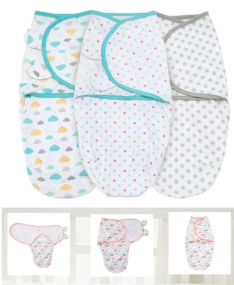 AAG хлопковый спальный мешок для малышей, пеленальный конверт для новорожденного, пеленка, кокон для новорожденных, детский спальный мешок с принтом