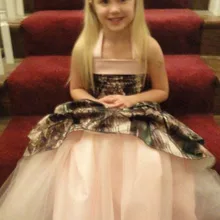 Камуфляжные Детские пышные платья для девочек, Длинные камуфляжные Платья с цветочным принтом для девочек