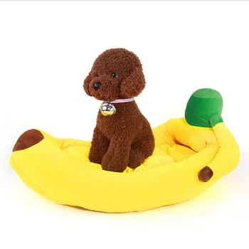 

Cat dog bed kennel Banana Moon Nest Removable Washable Thickening Pet Cushion Bed Warm Comfortable Dog Cats Mat H99F