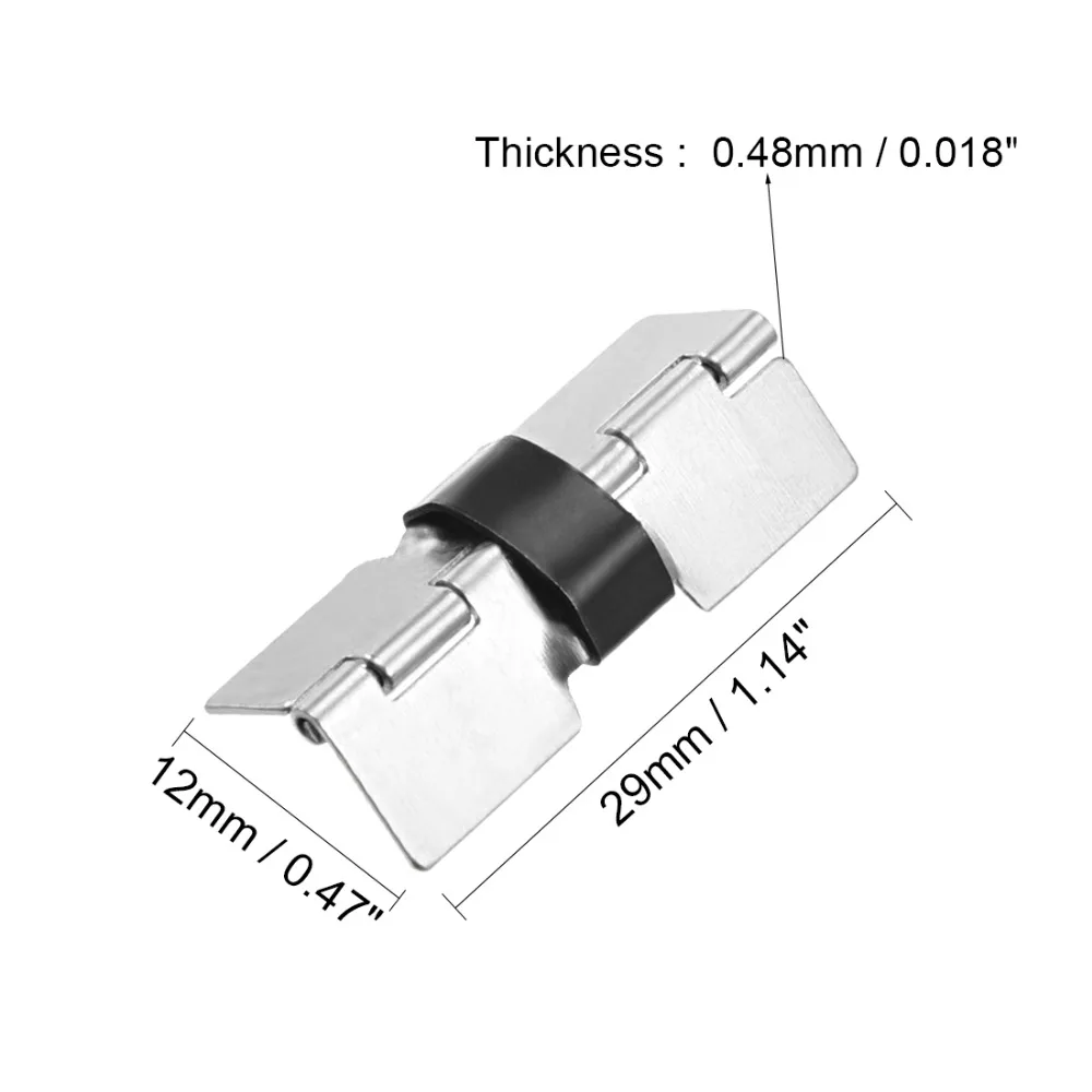 UXCELL Новые 20 шт 29 мм длина Пружинные петли для очков Чехол деревянная шкатулка, двери шкафа, с пружинной стали