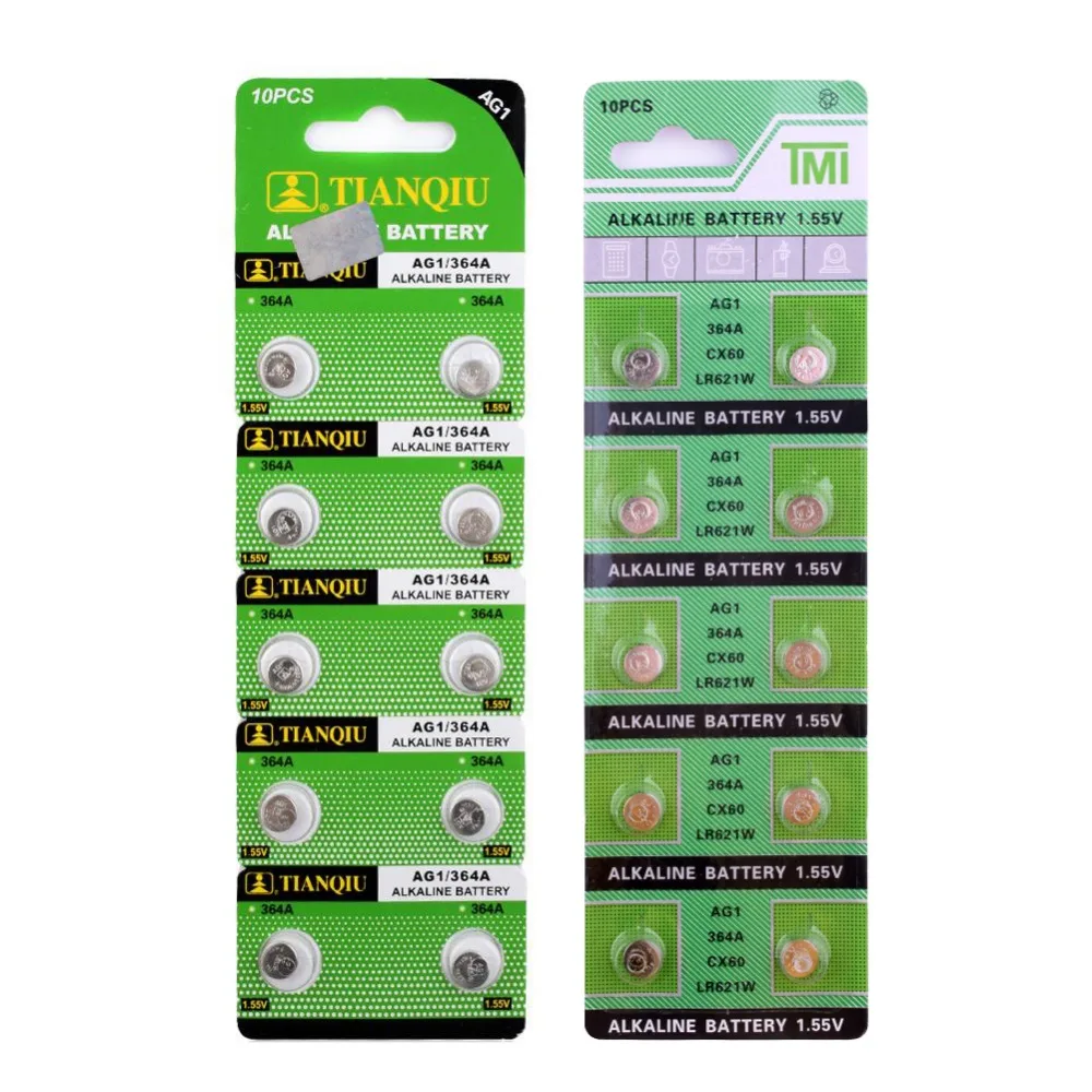 Дешевая скидка 49% 20 шт./лот для 364 SR621SW AG1 LR621 SR621 164 LR60 L621 1 55 V Кнопочная батарея монет