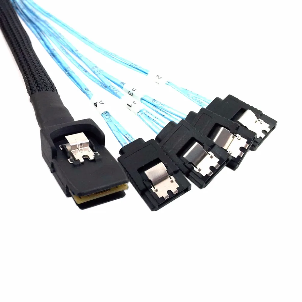 

Жесткий внешний кабель Mini SAS 4i для 4 SATA, 7 контактов, 100 см, 1,0 м