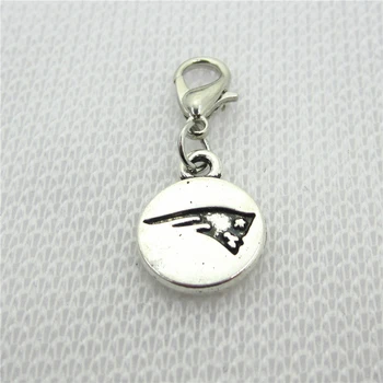 

50pcs USA Team New England Dangle Charms DIY Jewelry Bracelets Necklace Pendants Football lobster clasp Hanging Charms