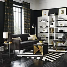 Черный и белый диагональные полосы теплый гостиная Диванный кофейный столик спальня полный магазин окна отсека прикроватный акриловый ковер ручной работы