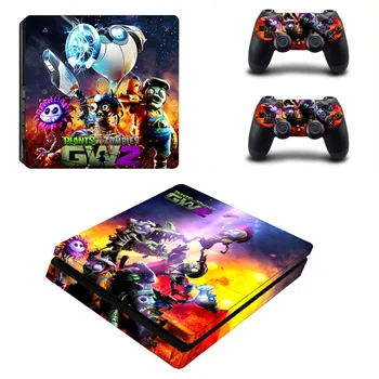 

Plants vs Zombie PVZ PS4 Slim Skin Sticker Decal Vinyl for Playstation 4 Console and 2 Controllers PS4 Slim Skin Sticker
