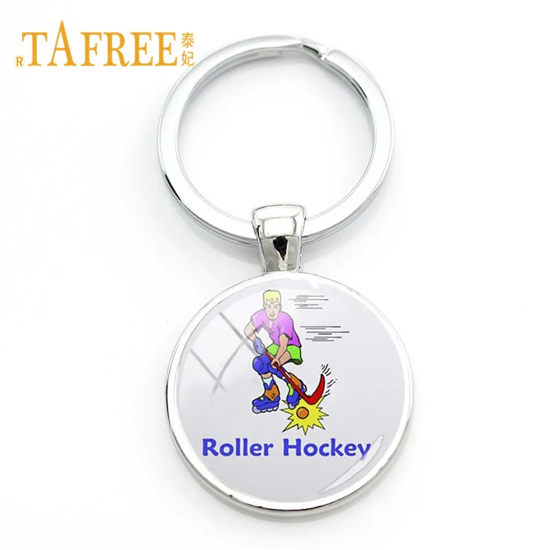 TAFREE высокое качество хоккейная клюшка брелок для ключей любителей хоккея брелок для ключей повседневные/спортивные украшения HY18 - Цвет: HY17
