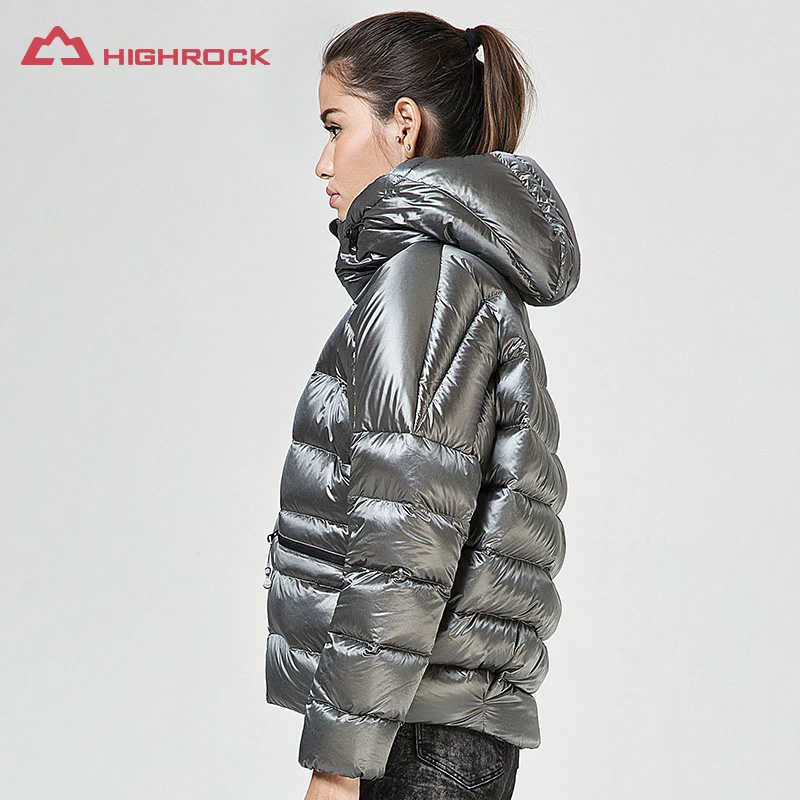 HighRock новые женские спортивные куртки с гусиным пухом зимние теплые пуховые